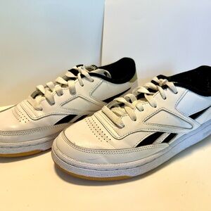 Reebok White and Black Sneakers with Heart Accents